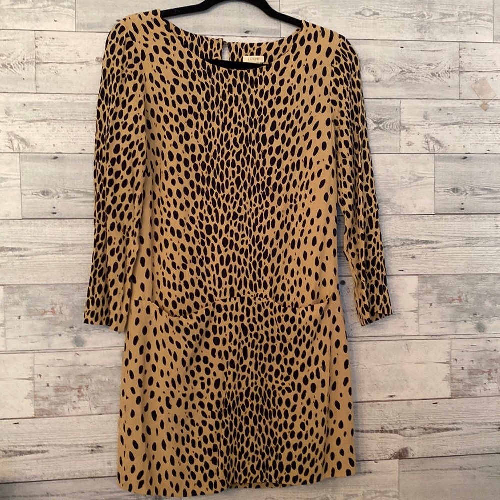 J Crew Leopard Animal Print Dress Size 2